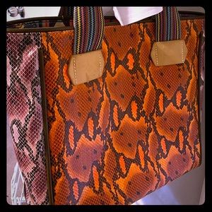 RARE Consuela Margot tote in orange and purple.